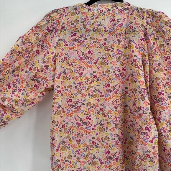 APiece Apart  Everlasting Floral Top Slipper Size 0 XS‎ Pink Feminine Romantic - Picture 9 of 10